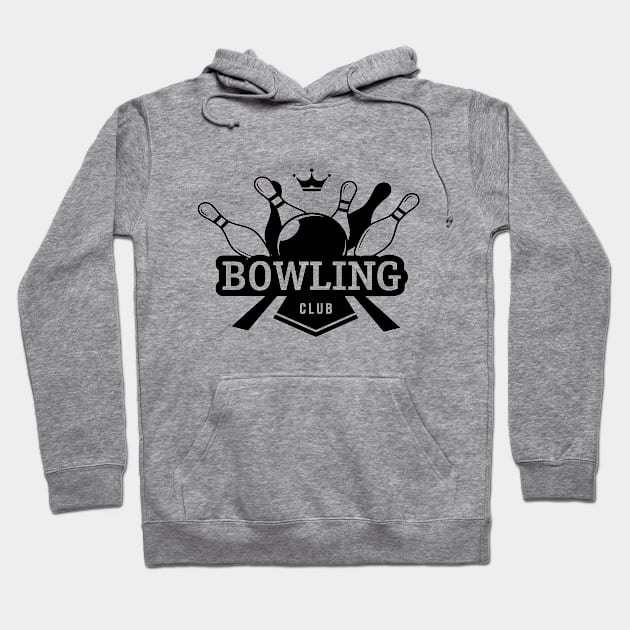 Bowling Club Hoodie by Brainable ART